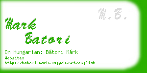 mark batori business card