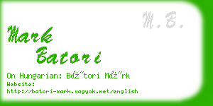 mark batori business card